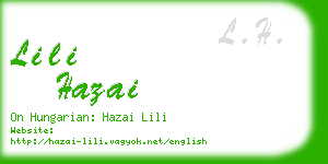 lili hazai business card